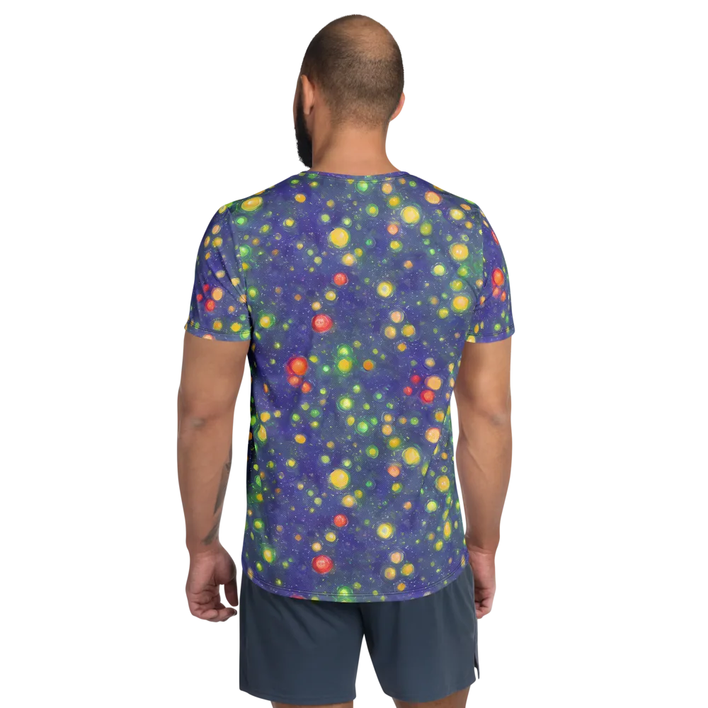 Luminous Nebula on Men's Athletic T-Shirt — Back