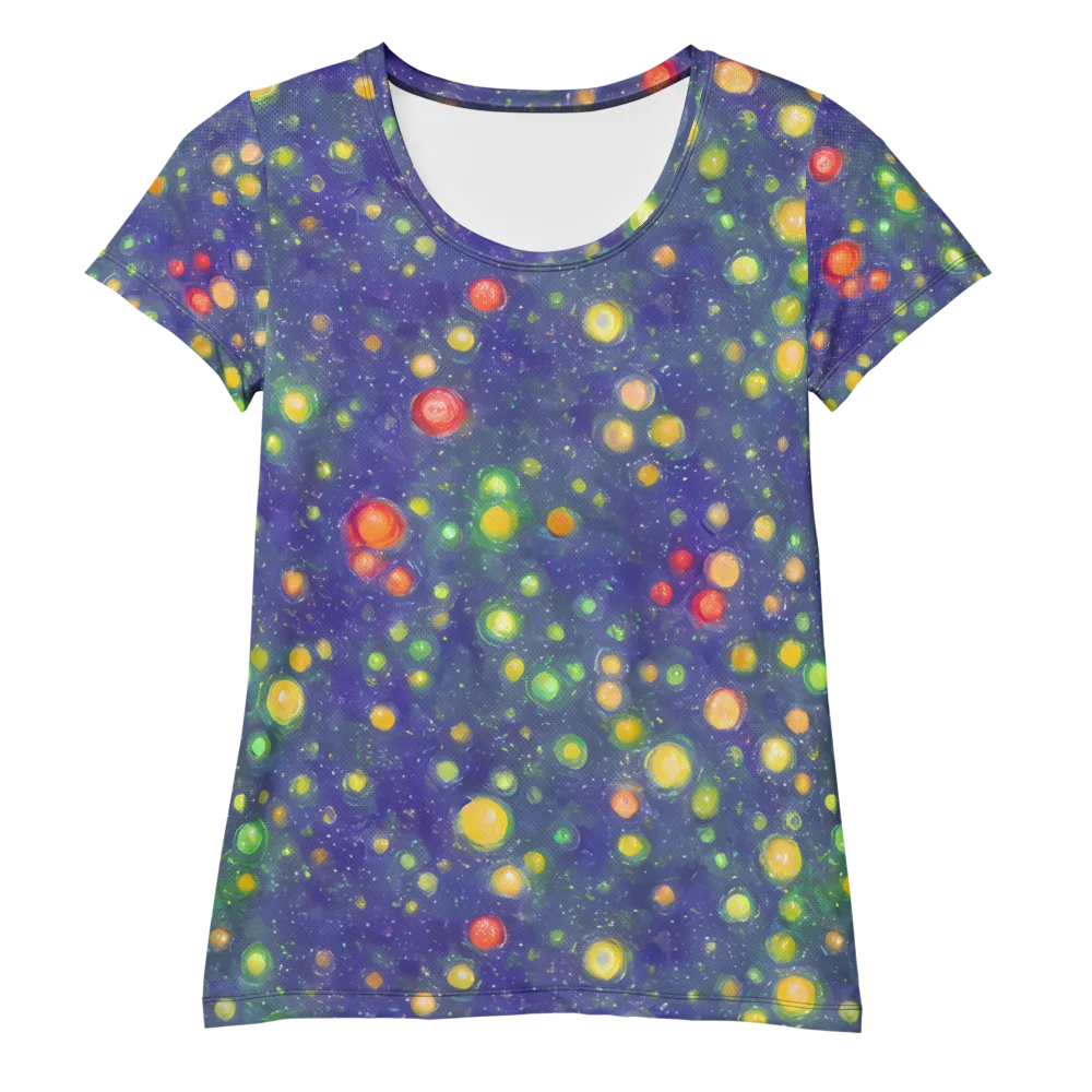Luminous Nebula on Women's Athletic T-Shirt — Front