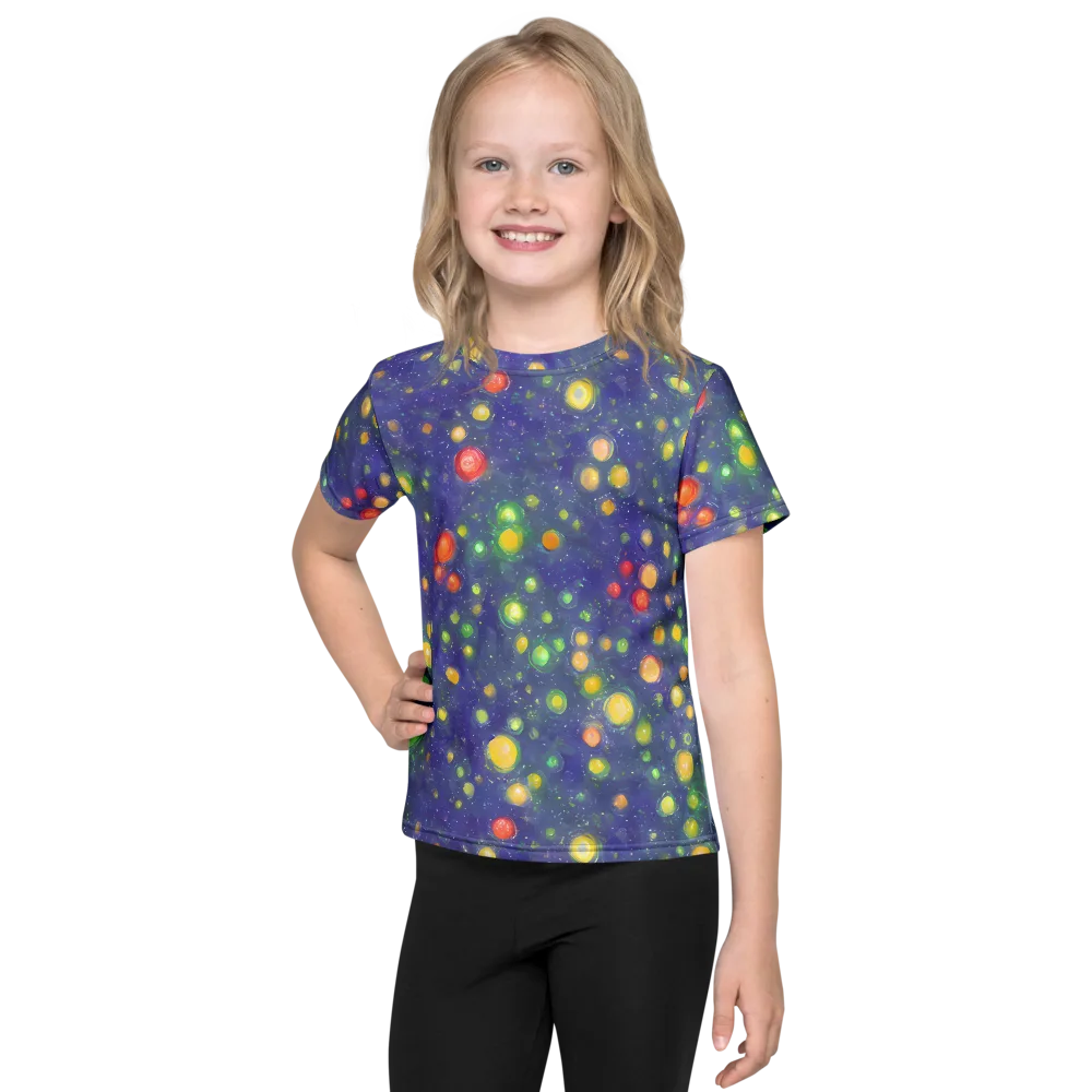 Luminous Nebula on Kids Crew Neck T-Shirt — Front