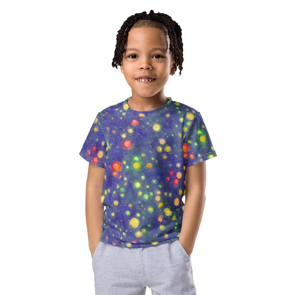 Luminous Nebula on Kids Crew Neck T-Shirt — Front