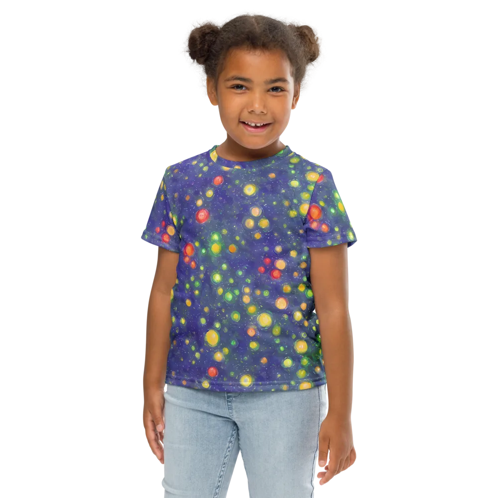 Luminous Nebula on Kids Crew Neck T-Shirt — Front
