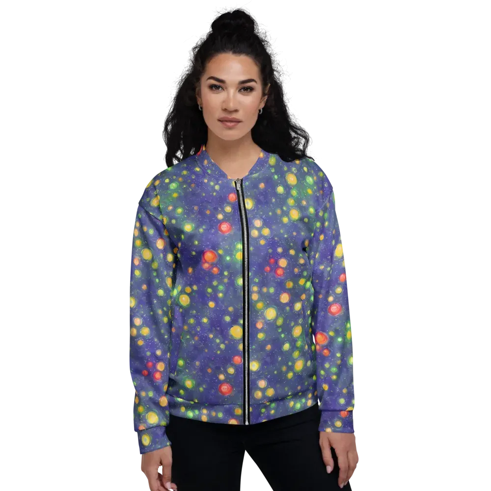 Luminous Nebula on Bomber Jacket — Front