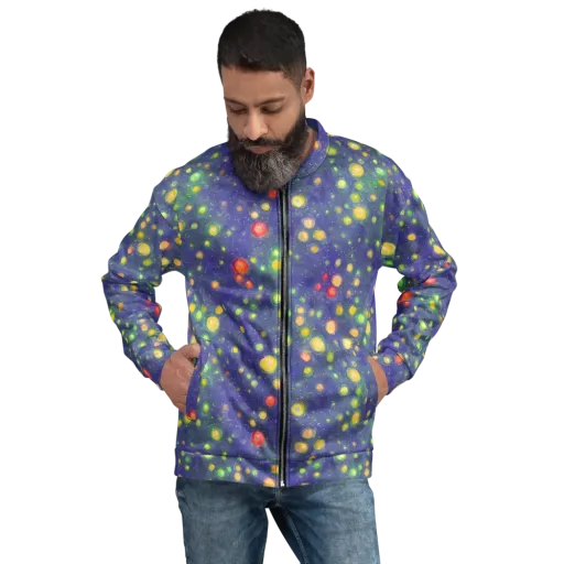 Luminous Nebula on a Bomber Jacket