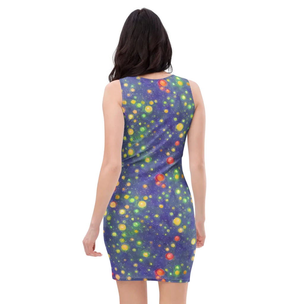 Luminous Nebula on Bodycon Dress — Back