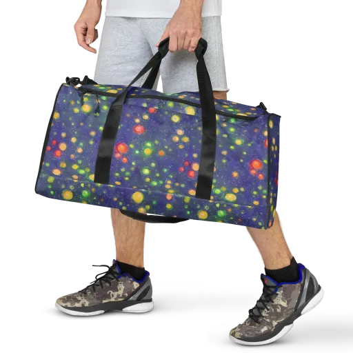Luminous Nebula on a Duffle Bag