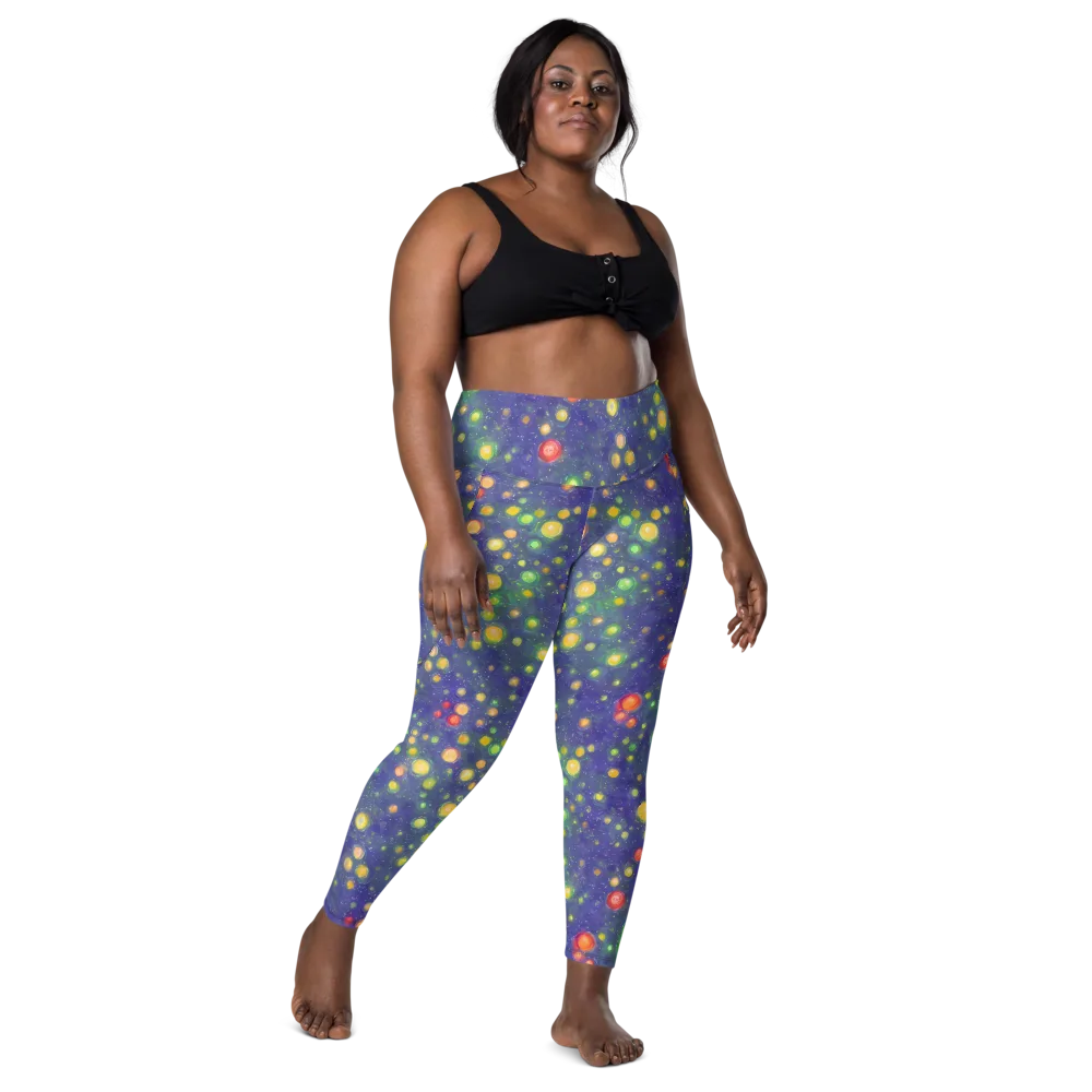Luminous Nebula on Leggings with Pockets — Front