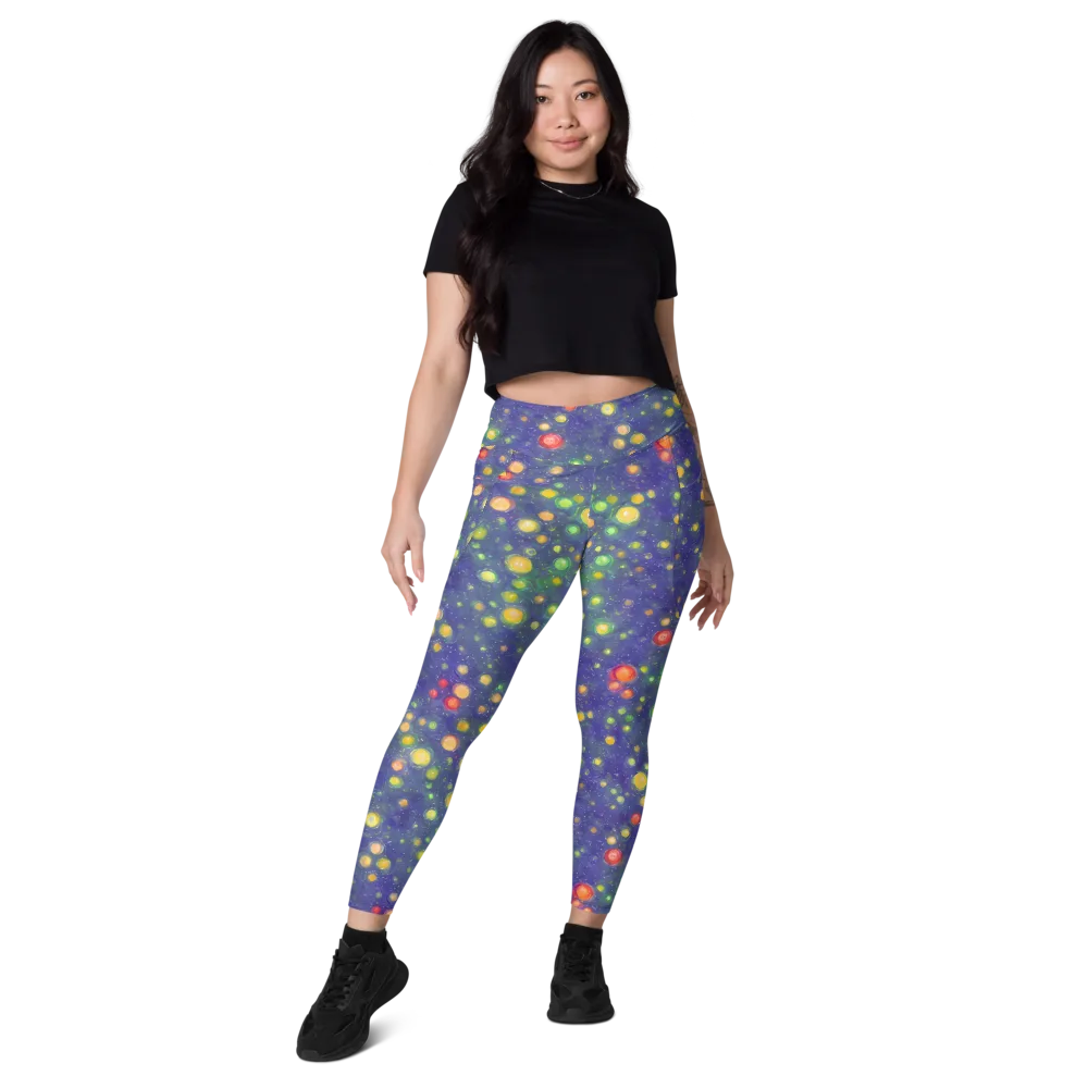 Luminous Nebula on Leggings with Pockets — Front