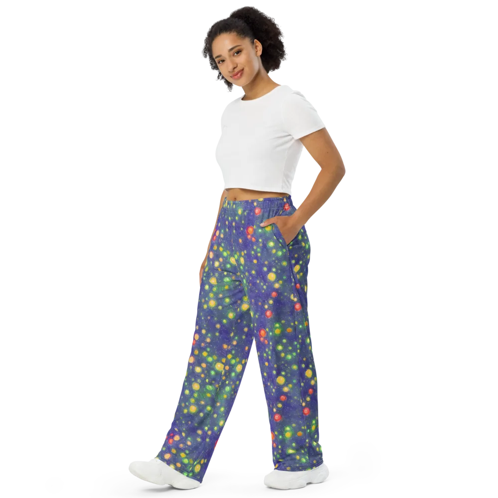 Luminous Nebula on Wide-Leg Pants — Left Front
