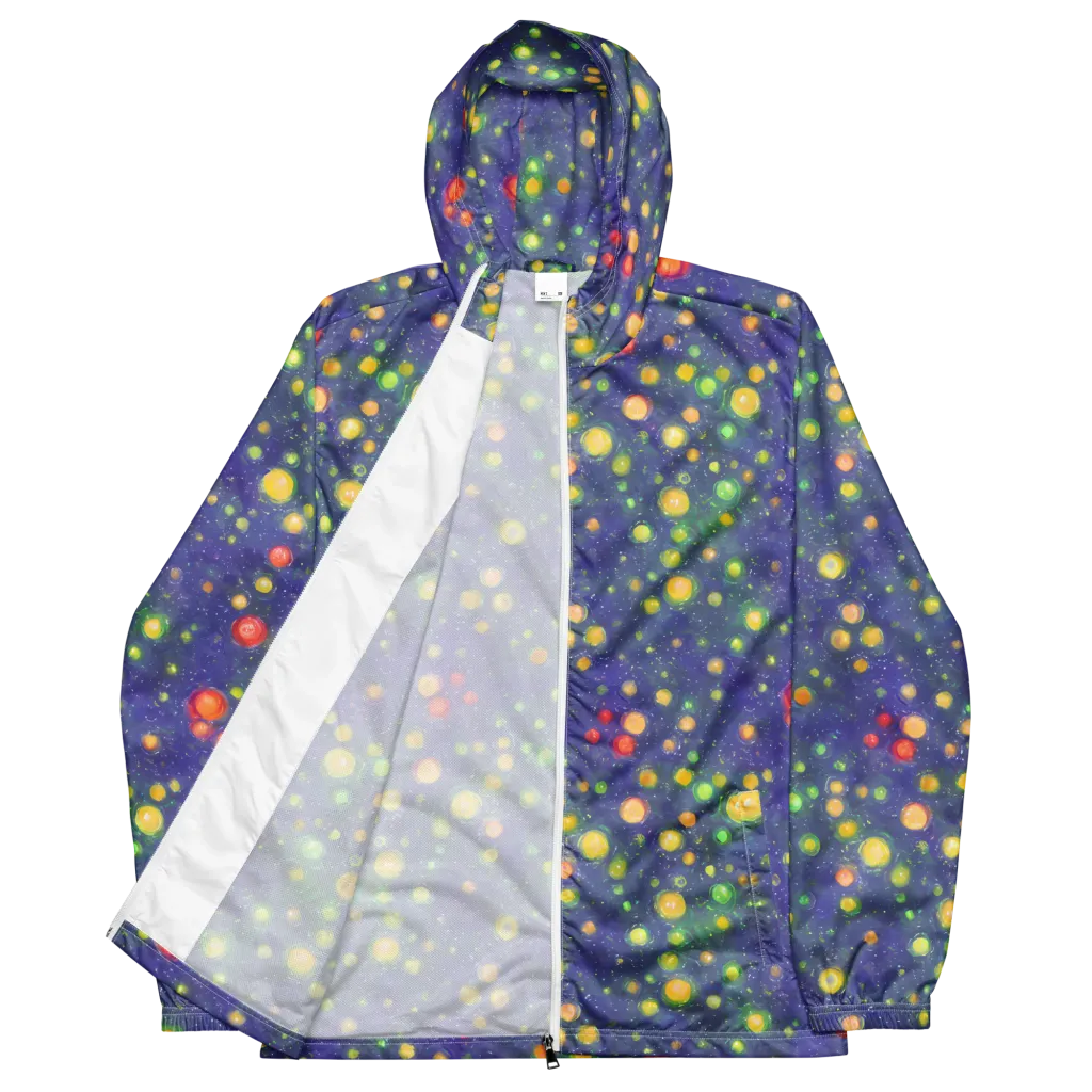 Luminous Nebula on Men's Windbreaker — Front