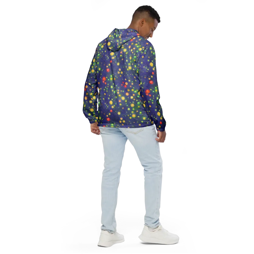 Luminous Nebula on Men's Windbreaker — Back