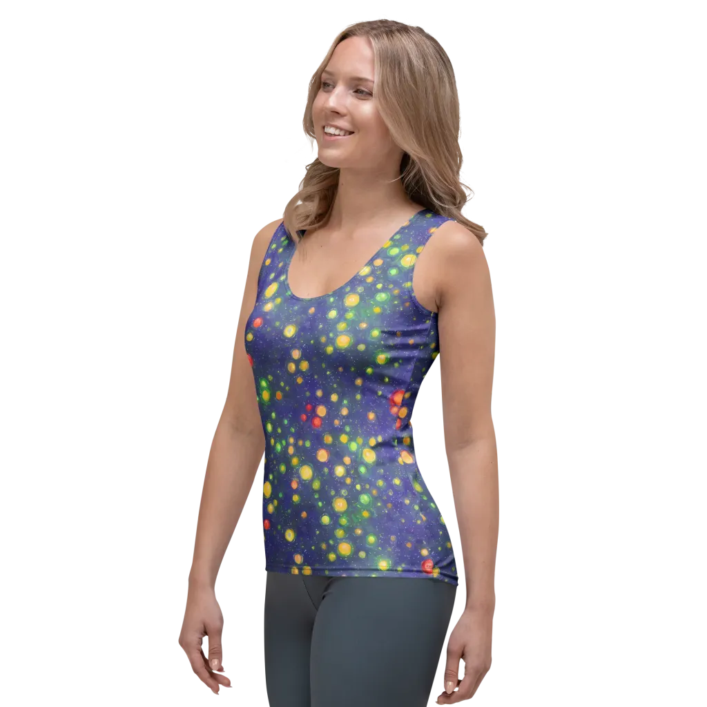 Luminous Nebula on Women's Tank Top — Left Front