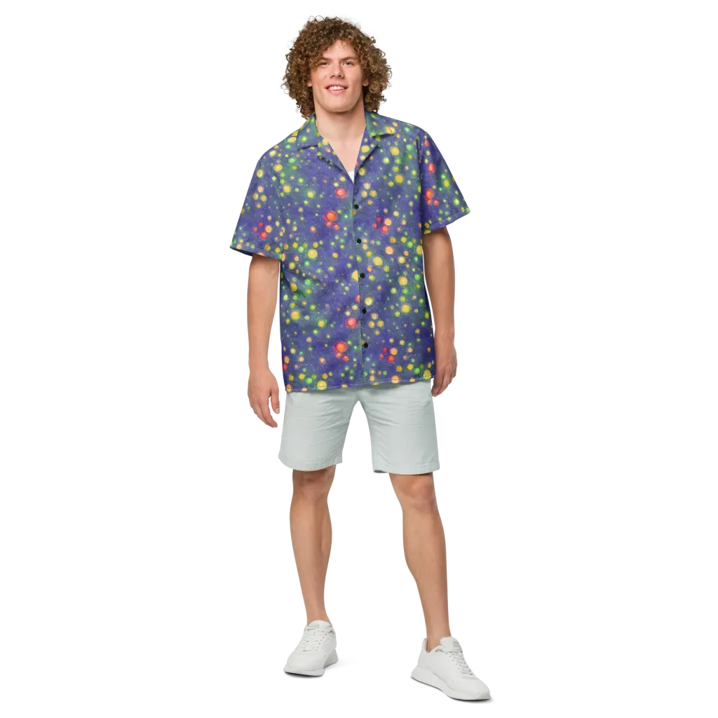 Luminous Nebula on Button Shirt — Front