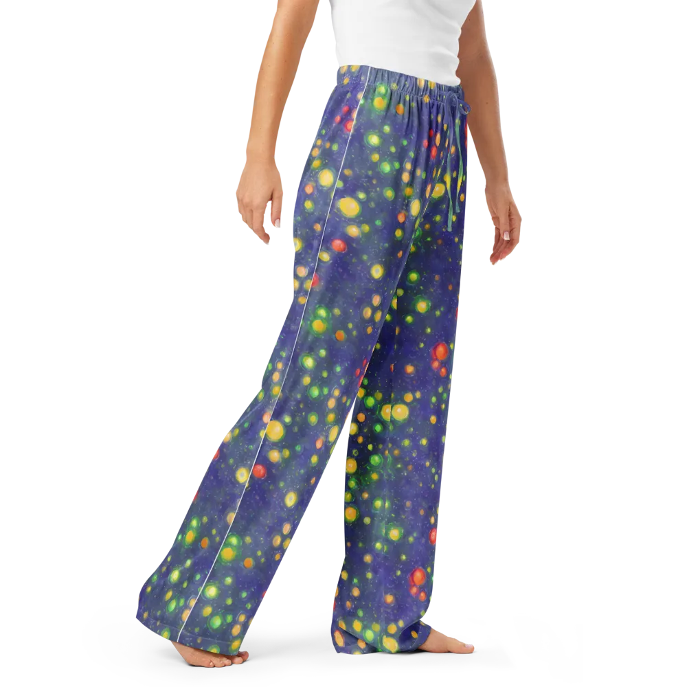 Luminous Nebula on Women's Pajama Pants — Right Front
