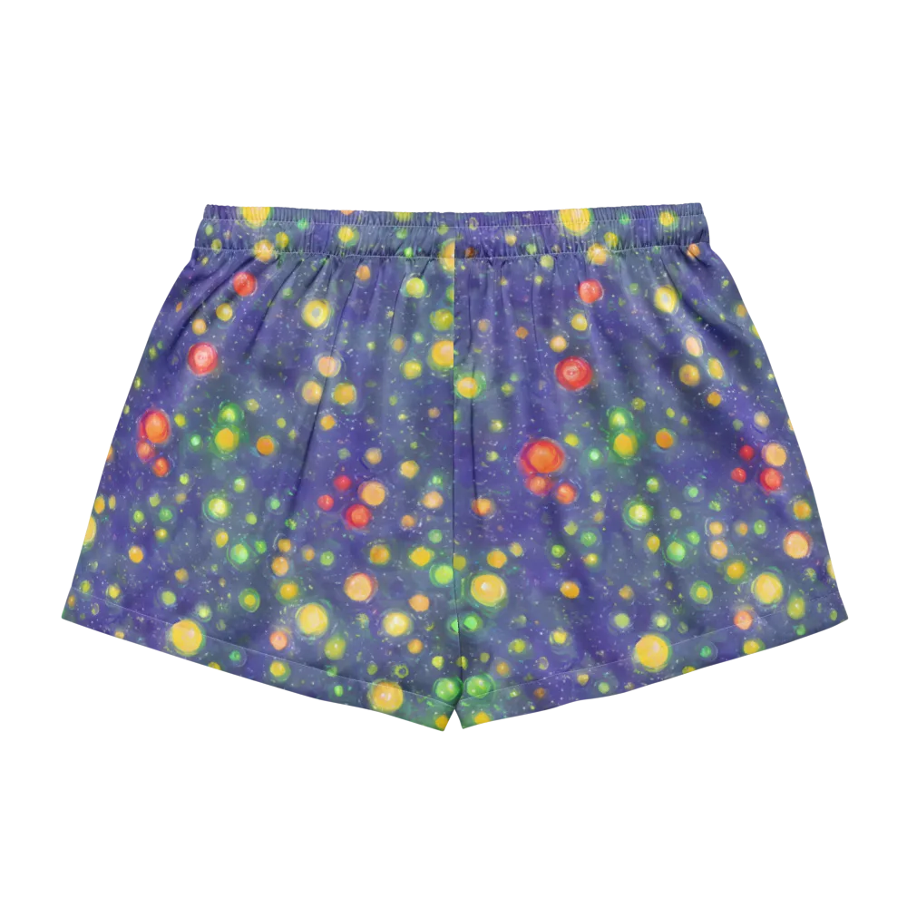 Luminous Nebula on Women's Pajama Shorts — Back
