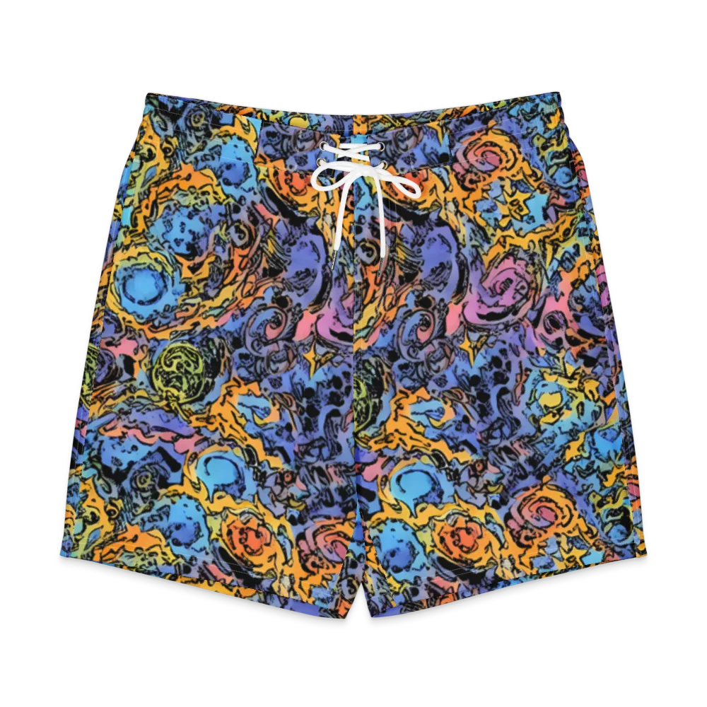 Pop Flora on Men's Board Shorts — Front
