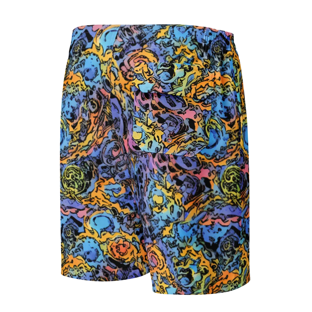 Pop Flora on Men's Board Shorts — Back