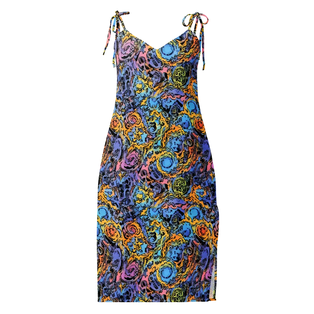 Pop Flora on Slip Dress — Front