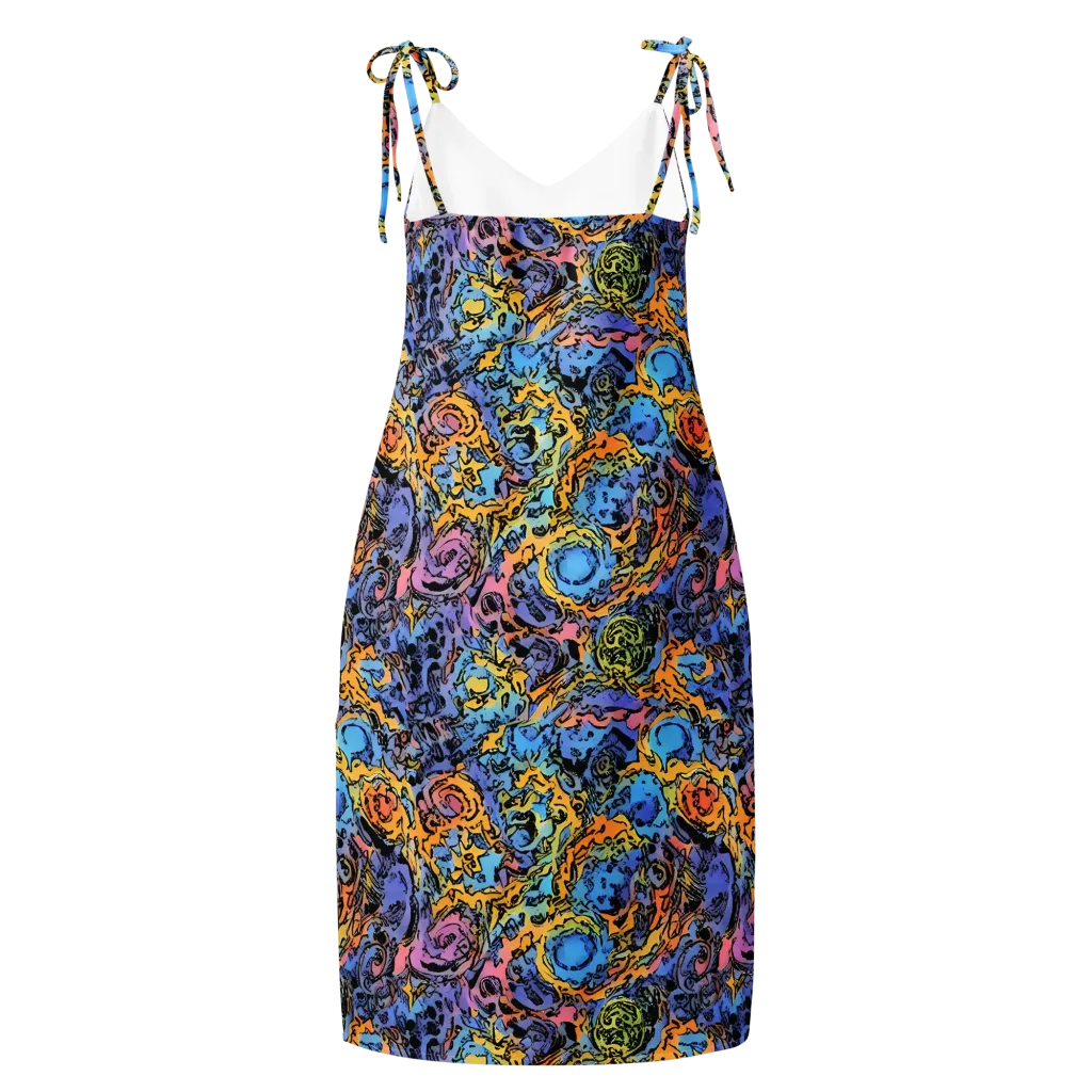 Pop Flora on Slip Dress — Back