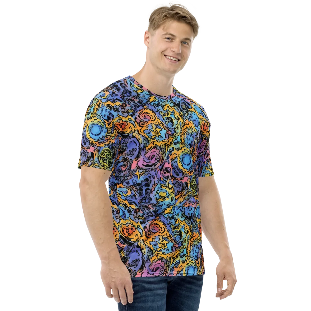 Pop Flora on Men's Crew Neck T-Shirt — Right