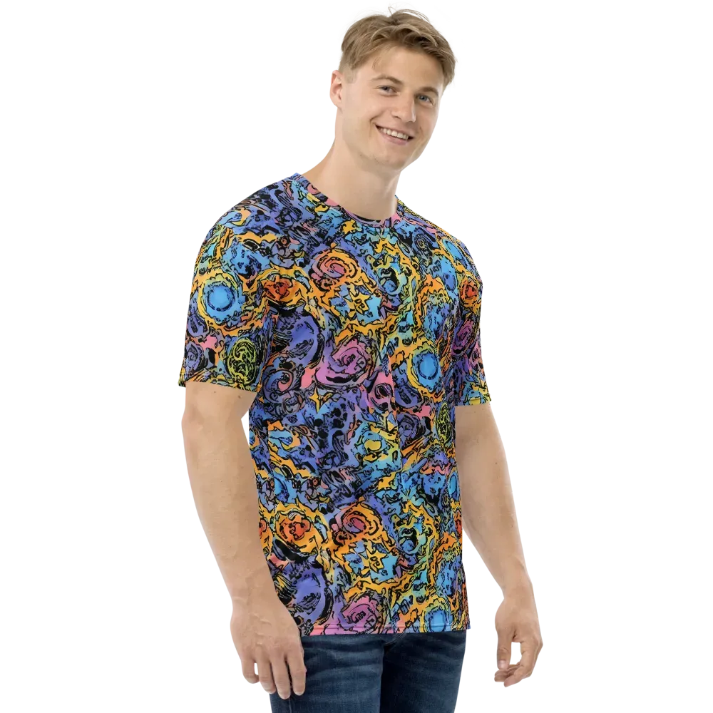 Pop Flora on Men's Crew Neck T-Shirt — Right