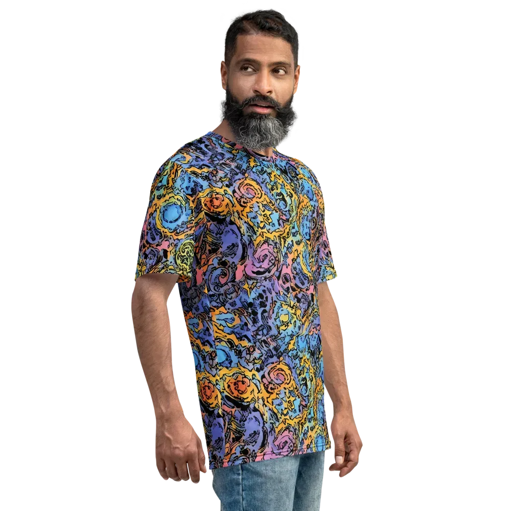 Pop Flora on Men's Crew Neck T-Shirt — Right