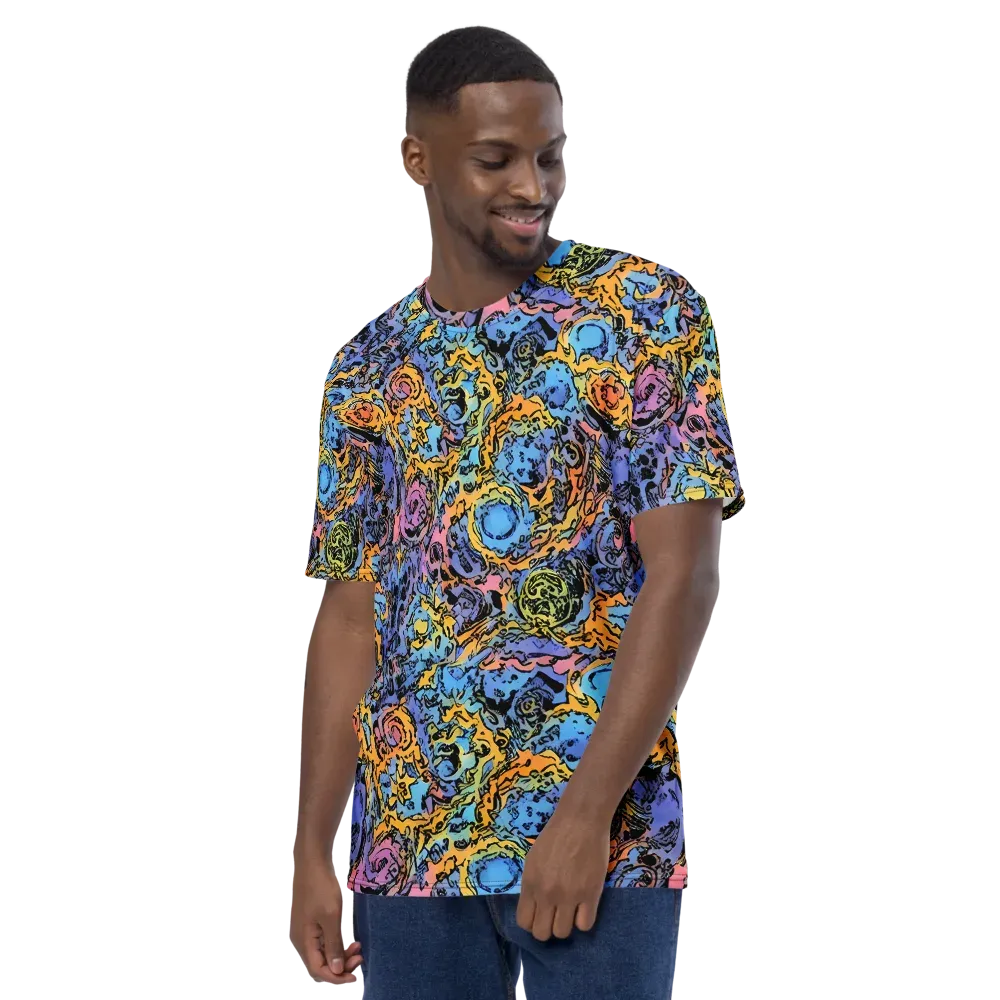 Pop Flora on Men's Crew Neck T-Shirt — Left