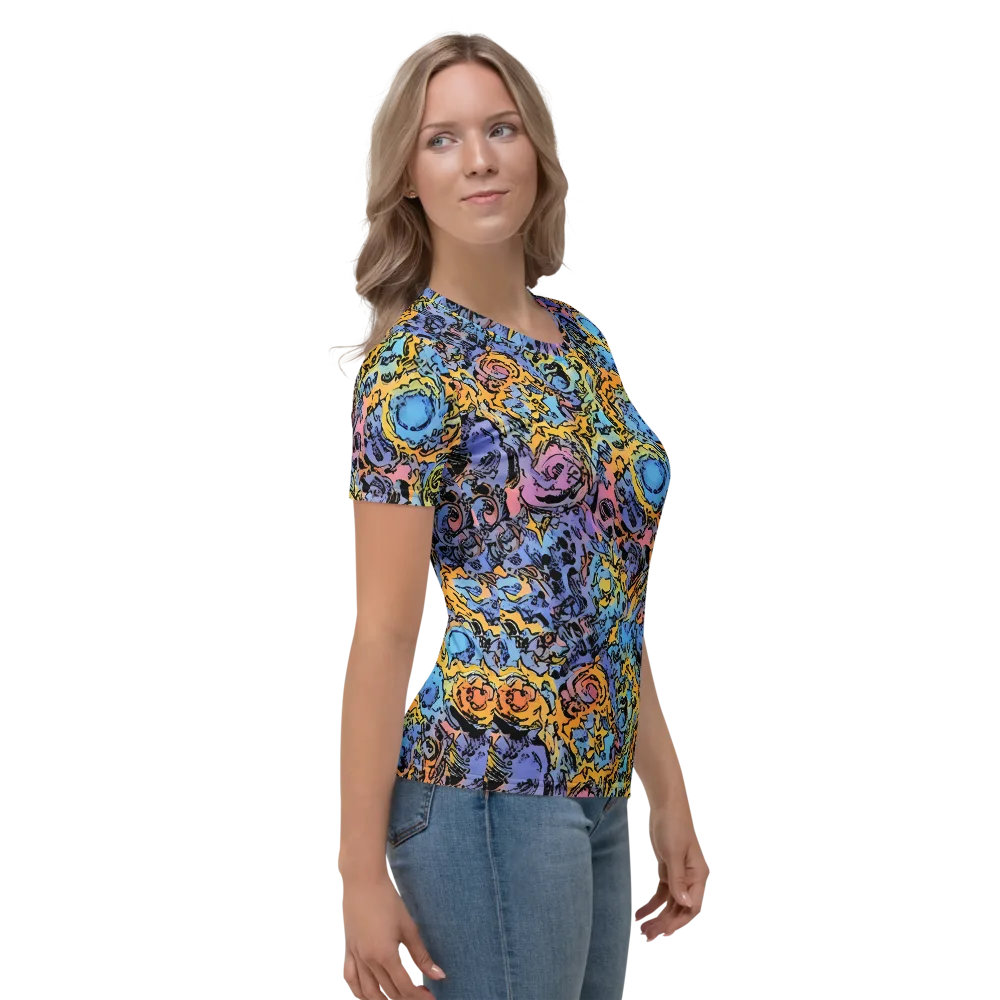 Pop Flora on Women's Crew Neck T-Shirt — Right