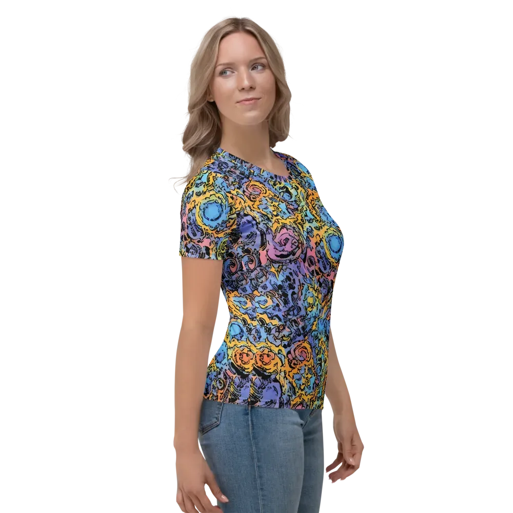 Pop Flora on Women's Crew Neck T-Shirt — Right