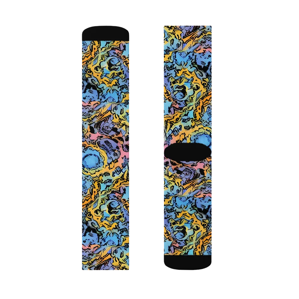 Pop Flora on Socks — Left Sock