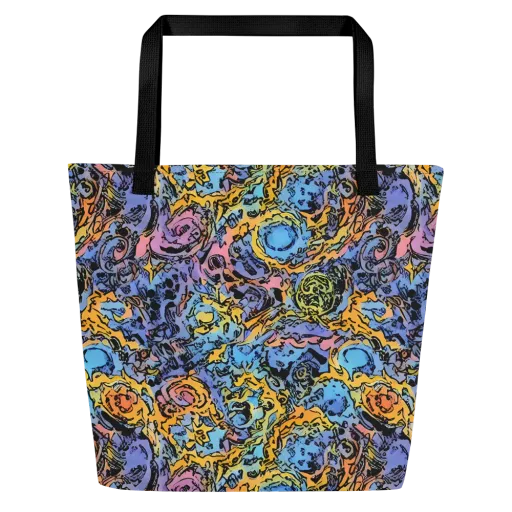 Pop Flora on a Large Tote Bag W/ Pocket