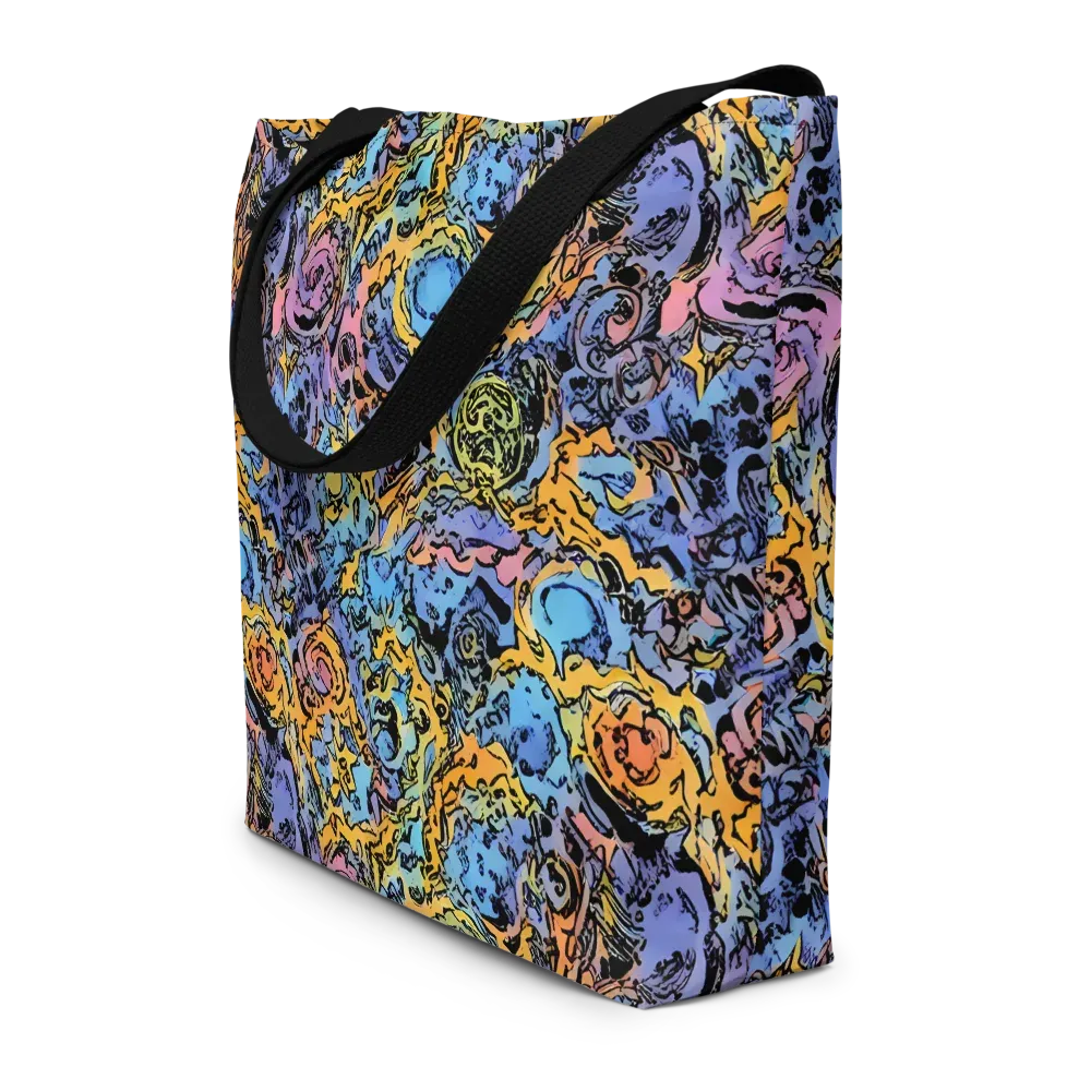 Pop Flora on Large Tote Bag W/ Pocket — Front