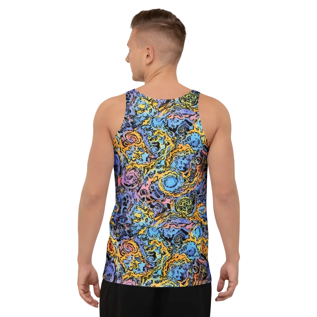 Pop Flora on Men's Tank Top — Back
