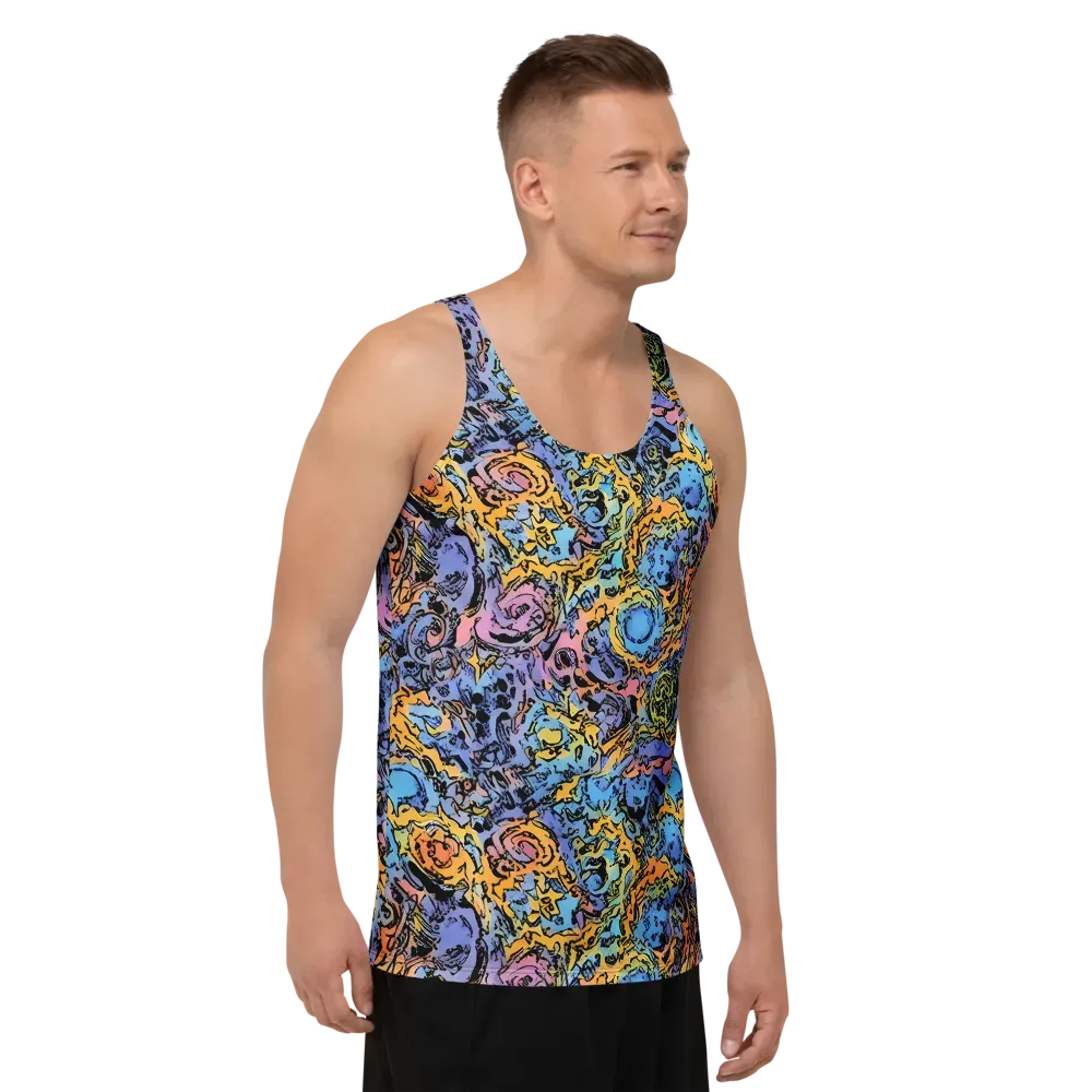Pop Flora on Men's Tank Top — Right Front