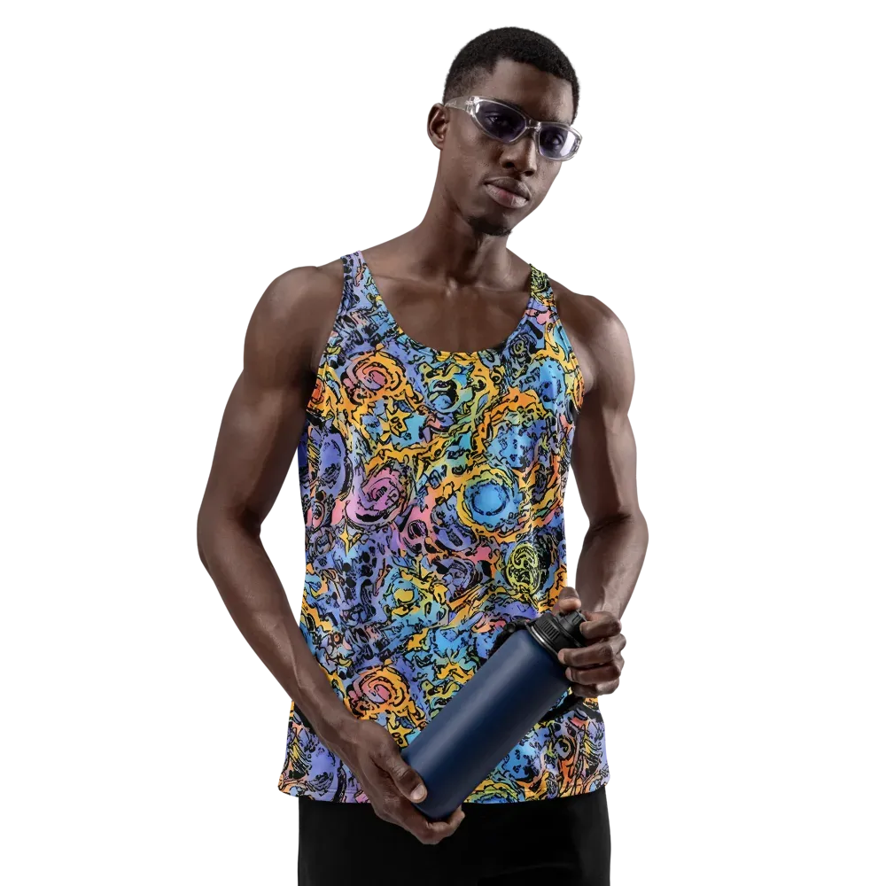 Pop Flora on Men's Tank Top — Front