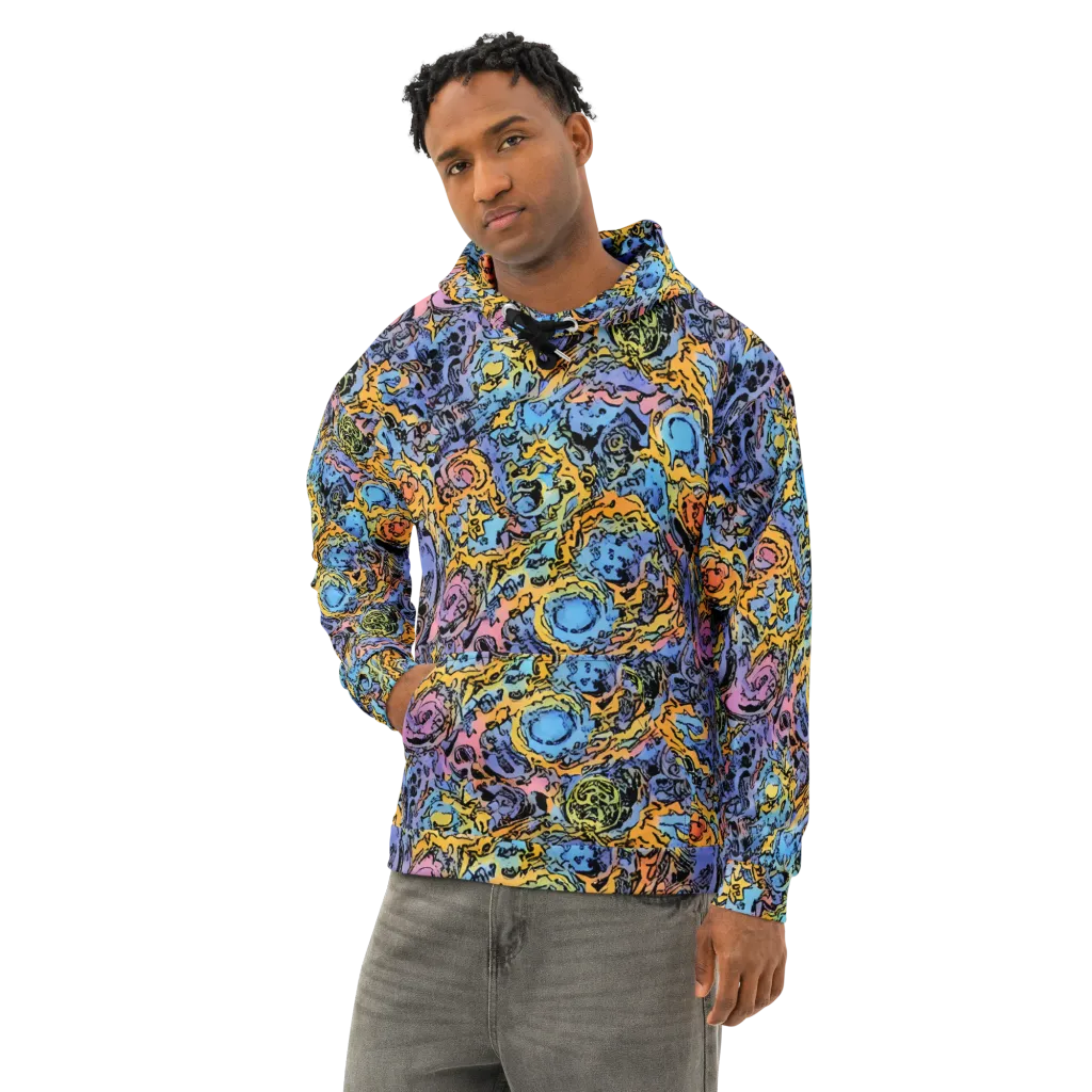 Pop Flora on Cotton Hoodie — Left Front