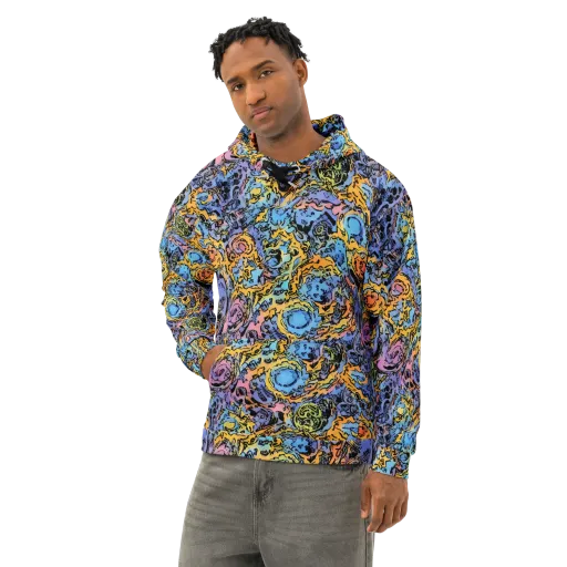 Pop Flora on a Cotton Hoodie