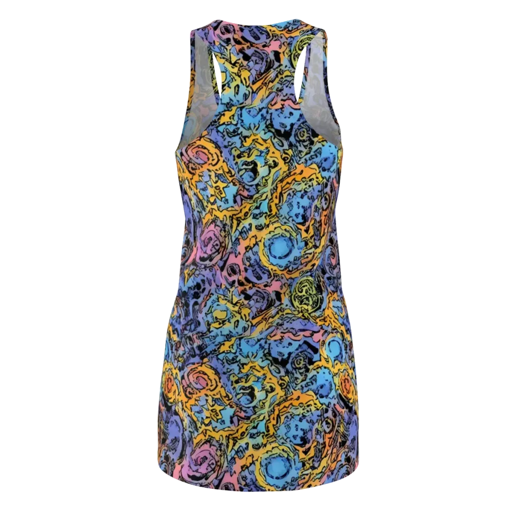 Pop Flora on Racerback Dress — Back