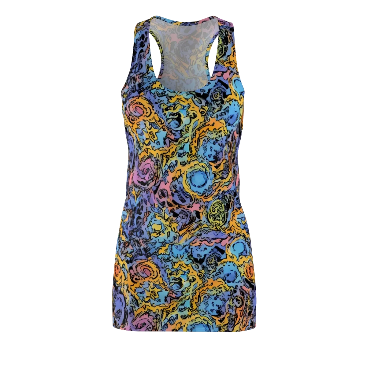 Pop Flora on Racerback Dress — Front