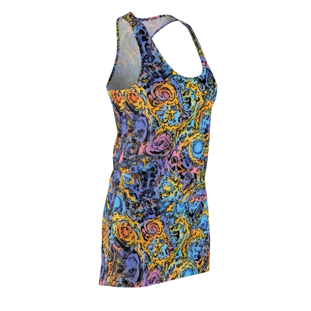 Pop Flora on Racerback Dress — Front Side