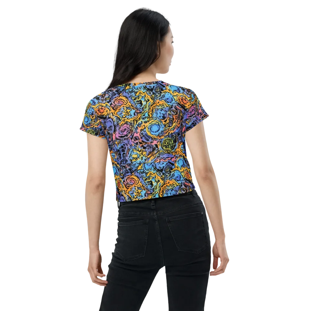 Pop Flora on Crop Tee — Back