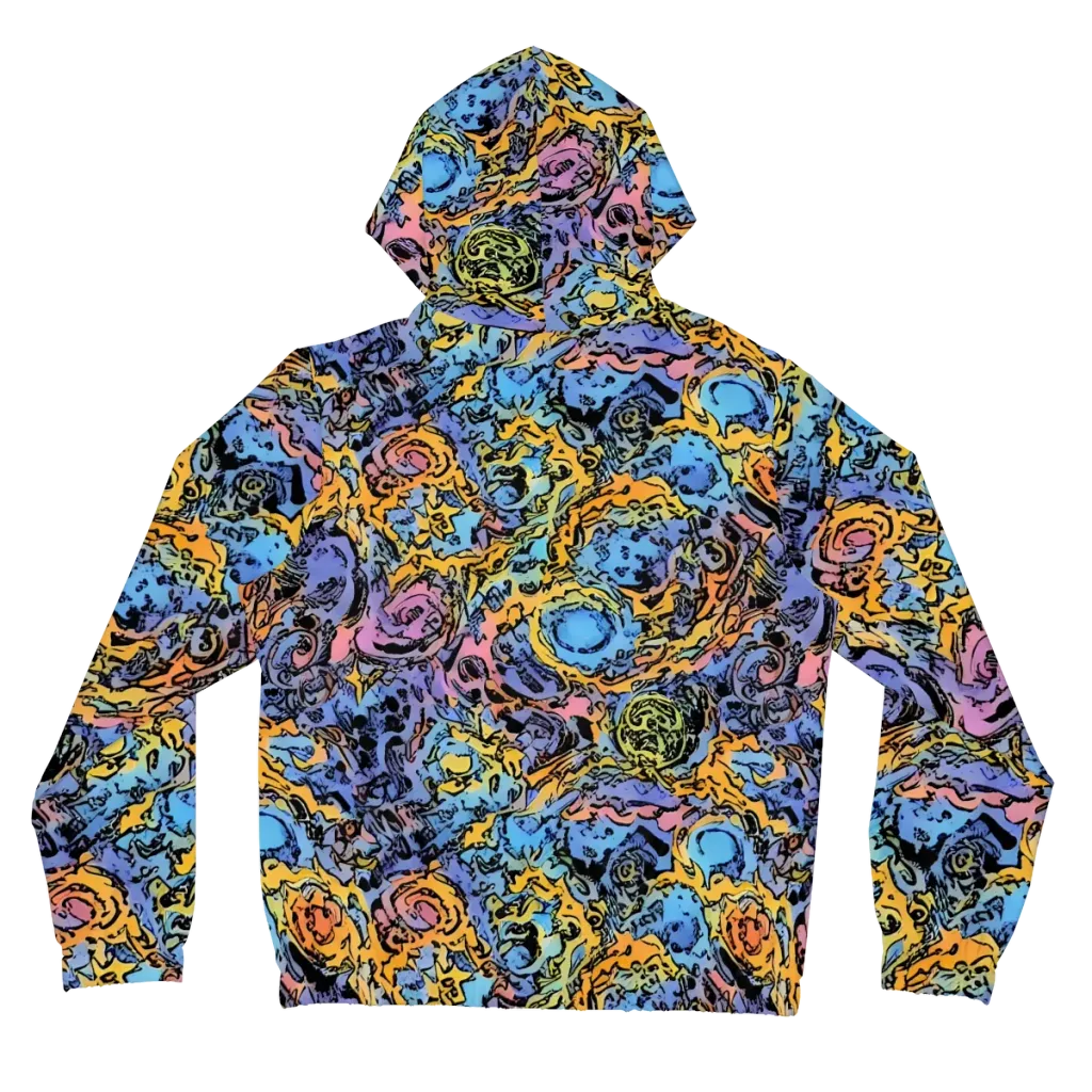 Pop Flora on Women's Full-Zip Hoodie — Back