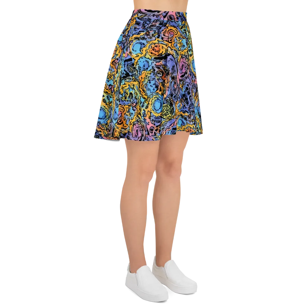 Pop Flora on Skater Skirt — Right