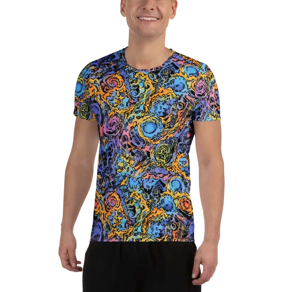 Pop Flora on Men's Athletic T-Shirt — Front