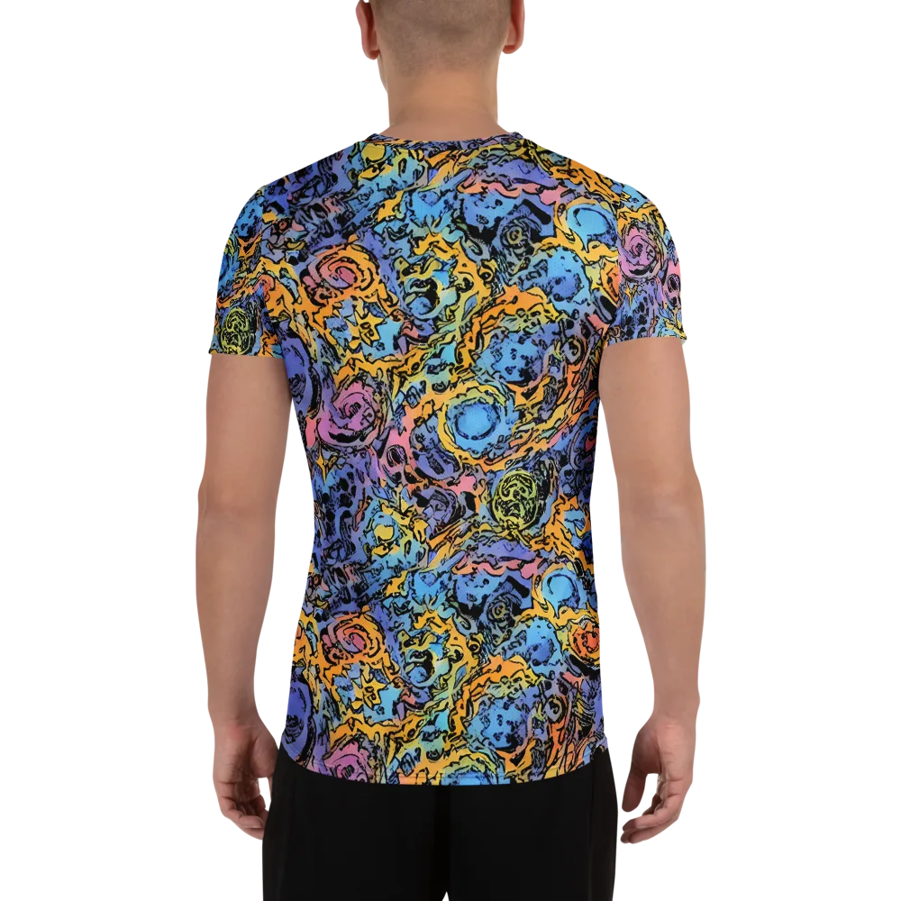Pop Flora on Men's Athletic T-Shirt — Back
