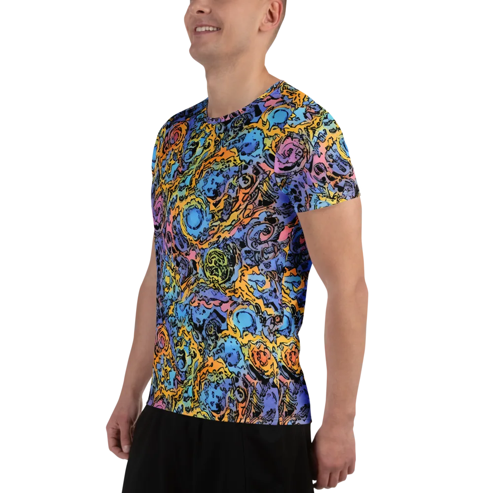 Pop Flora on Men's Athletic T-Shirt — Left