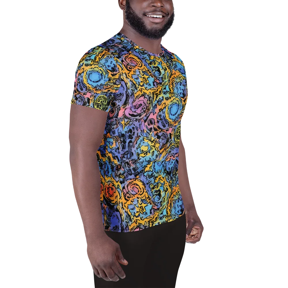 Pop Flora on Men's Athletic T-Shirt — Right