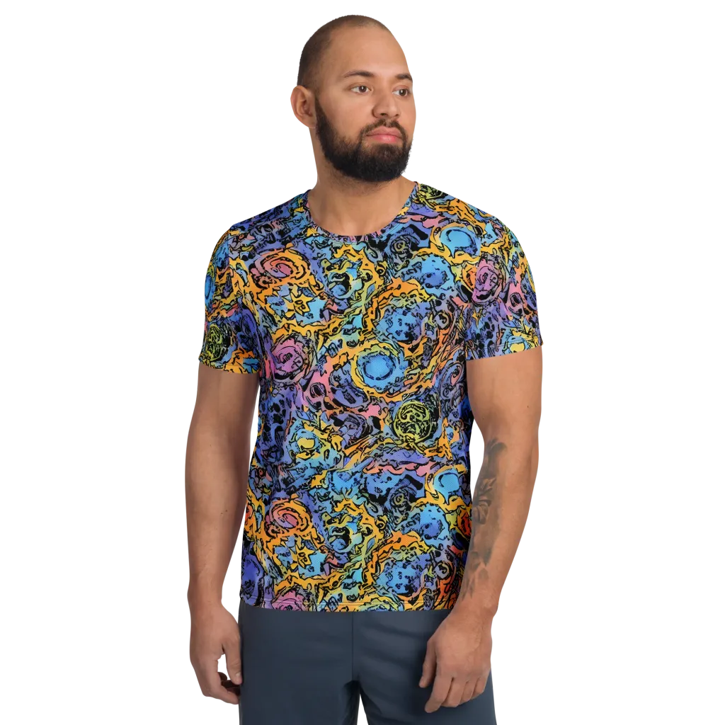 Pop Flora on Men's Athletic T-Shirt — Front