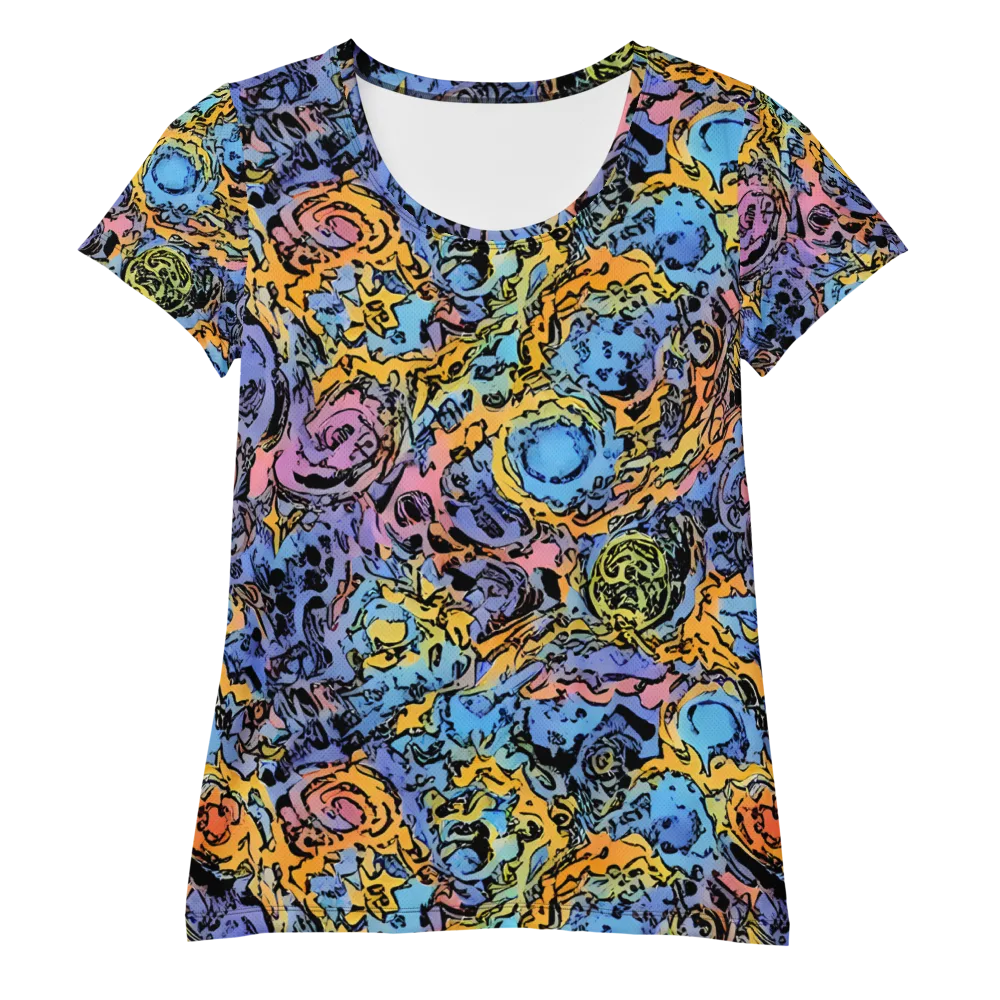 Pop Flora on Women's Athletic T-Shirt — Front