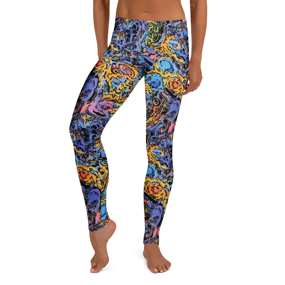 Pop Flora on Leggings — Front