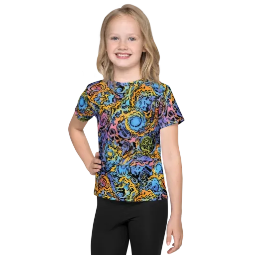 Pop Flora on a Kids Crew Neck T-Shirt